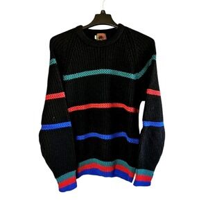 Vintage Boston Traders 100% Pure Wool Sweater‎ Men's Medium Colorful